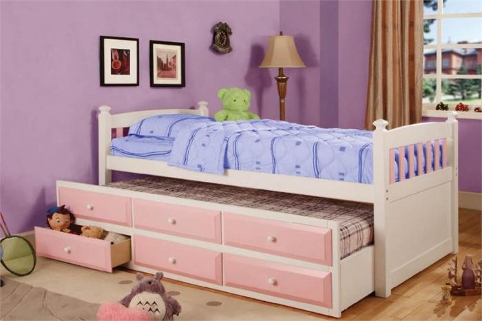 Kinderbett mit Boxen: Design-Merkmale, Materialien, Vorteile