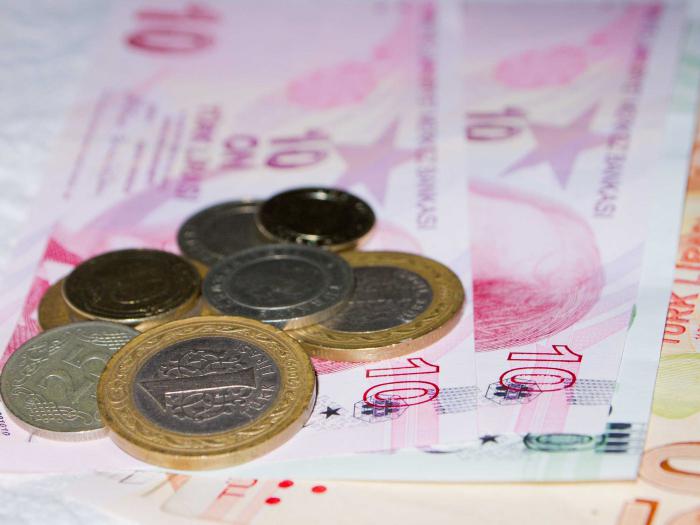Währung der Türkei in den Rubel 