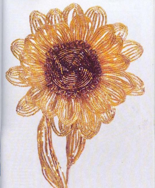 Sonnenblume aus Perlen: eine Meisterklasse. Sonnenblume aus Perlen: Schema