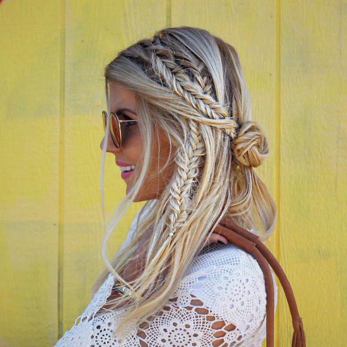 Frisuren im Stil eines Boho-Fotos